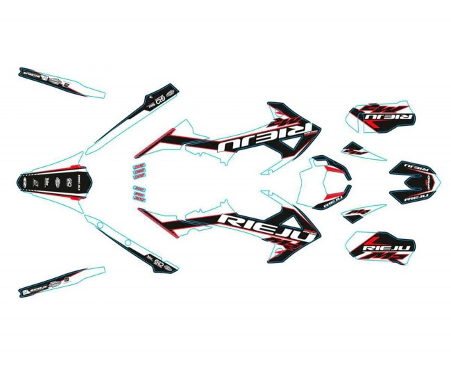 Black Shadow Decal Kit - Rieju